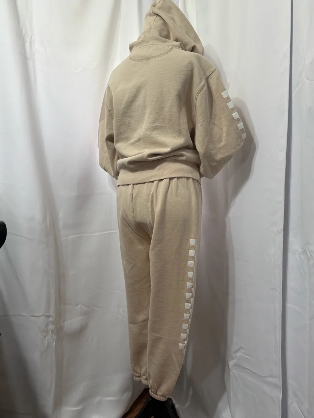 Vans Versa Tonal Checkerboard Hoodie Jogger Set Skater Sandcore Streetwear XS/S - Picture 3 of 14